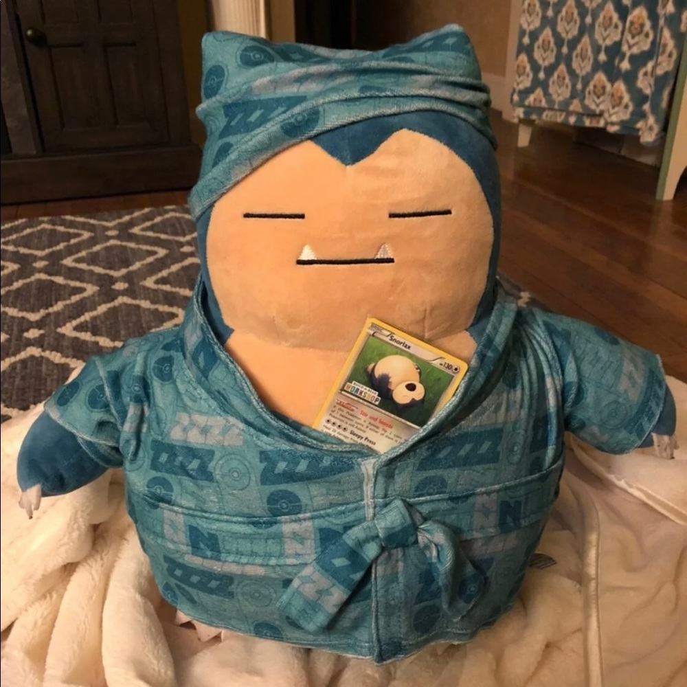 Snorlax Build a Bear w/clothes, card & sound